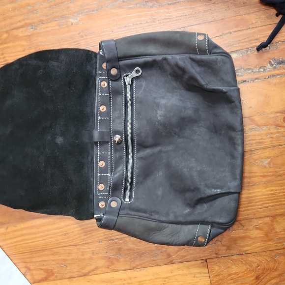 The J. Peterman leather messenger bag, mailbag VINTAGE - Picture 4 of 9